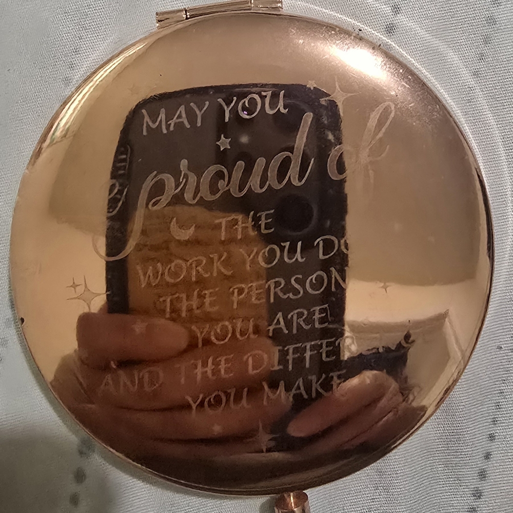 Glamorous Rhinestone Compact Mirror - Picture 2 of 6